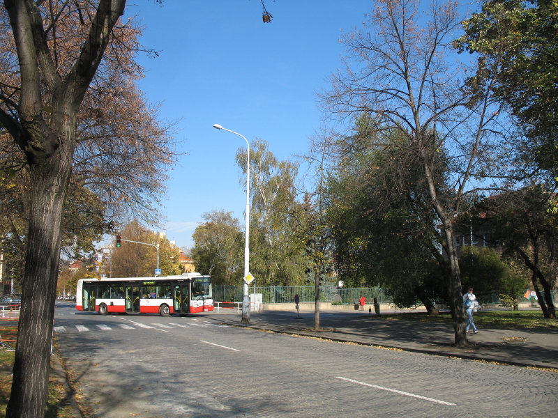 Terronsk ulice a autobus na lince 131.