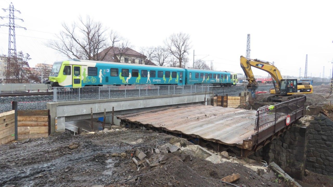 Most V Korytech odhalen na z�t�ej�� sn�en� OK 16.3.2019