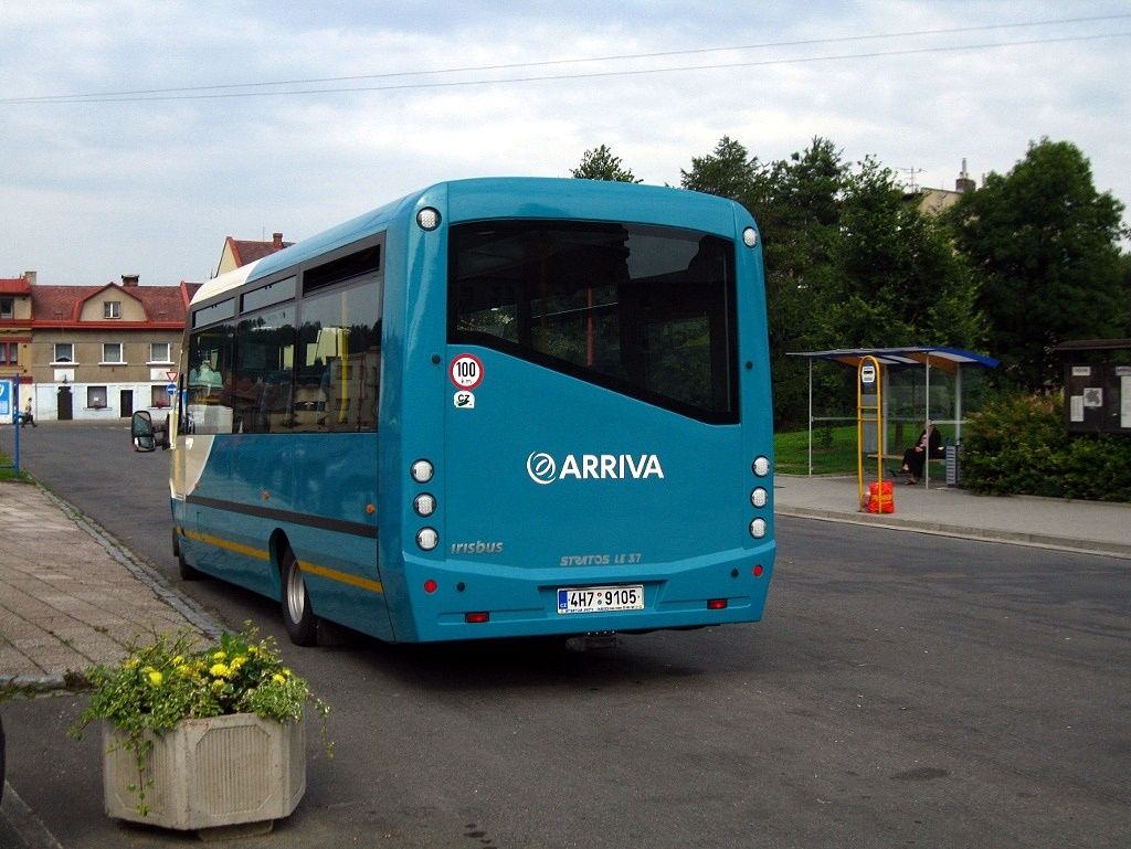 Irisbus Stratos LE37, 4H7 9105, Arriva/Osnado, erven Kostelec, 27.7.2011