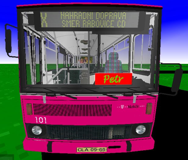 Karosa B 731 ev. �. 101 v n�t�ru T-Mobile vy�k�v� na Malinovic�ch - obrati�ti