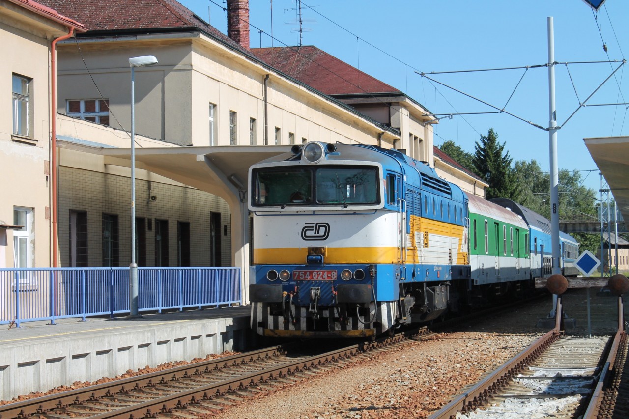 Lokomotiva 754 024 (esk Velenice)