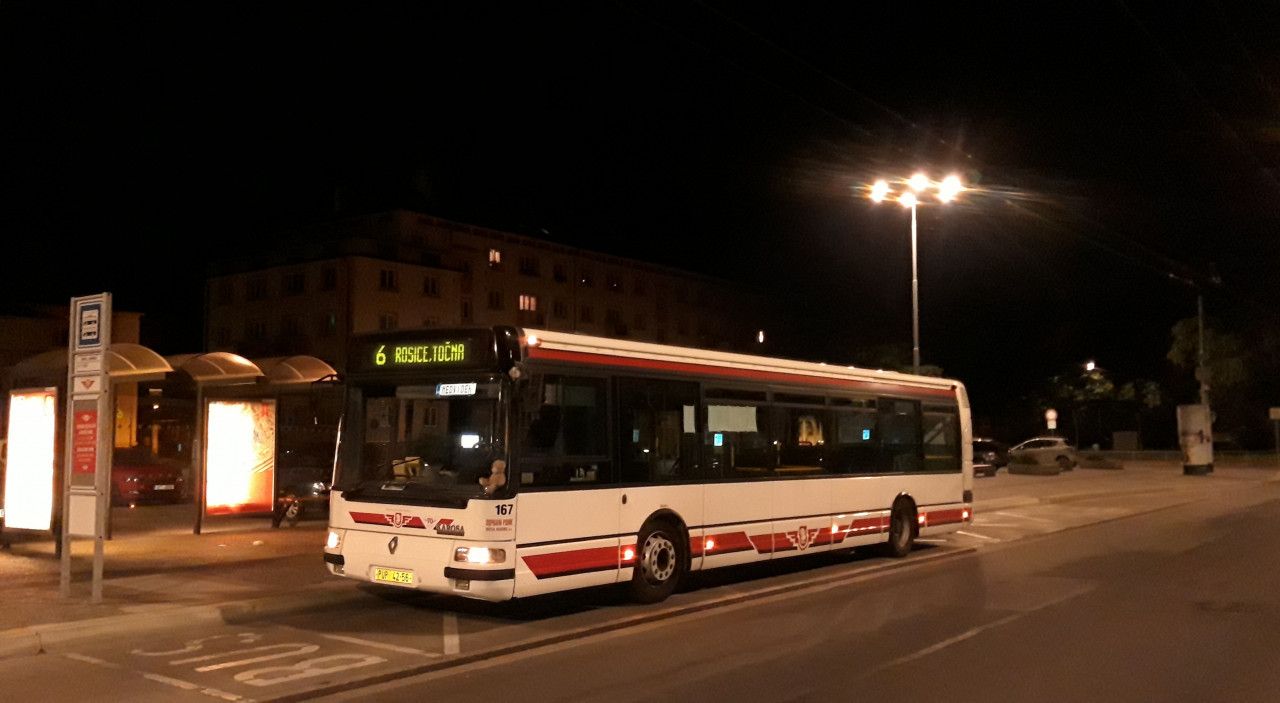 Renault CityBus ev.�. 167 na lince �.6 v zast�vce Dukla, n�m�st�
