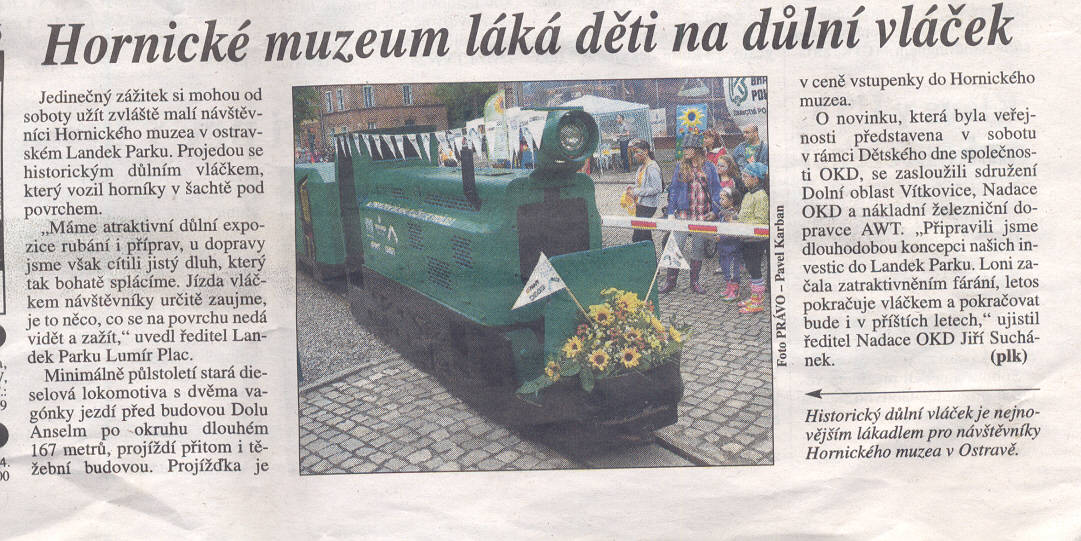 CZ Ostrava Landek mine mueum rail Pravo 2012-06-11