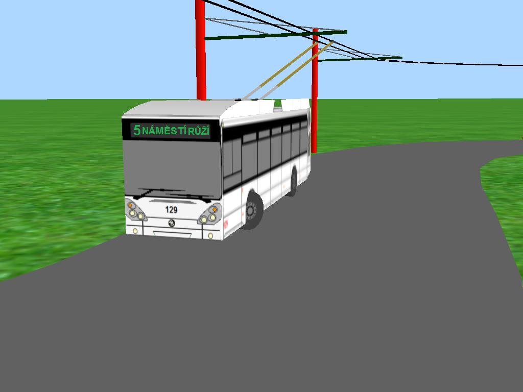 Alb�nov� �koda 24TrBT ev.�. 129 odpo��v� na kone�n� Strni�t� jako linka 5.