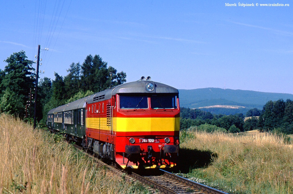 749.100-4, R 1272 ( Linz Hbf. - �esk� Bud�jovice ), Kamenn� �jezd, 12.8.1995