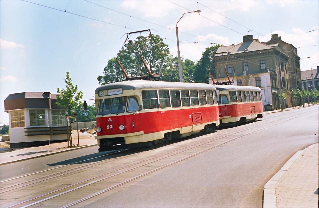 6.08.1995 - Liberec Rybnek Tram. T2R ev.. 22 + 23 l..3