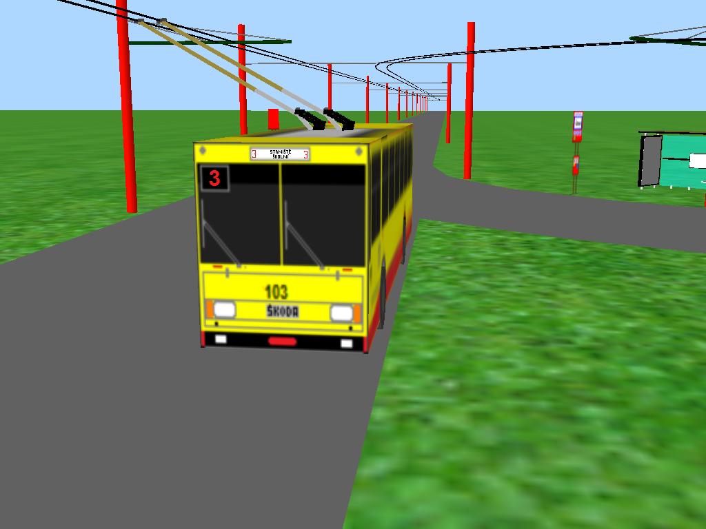 �koda 14Tr ev.�. 103 odpo��v� na kone�n� Strni�t�, kam dojela jako linka ��slo 3.