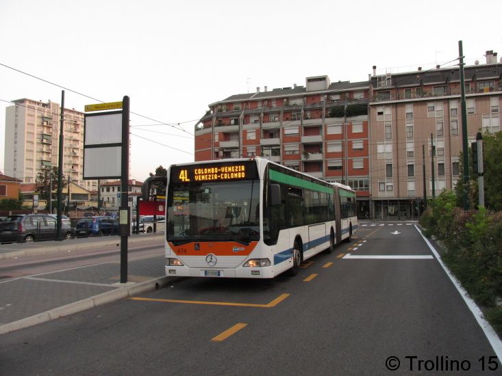 Linka 4L do Bentek navazuje na tramvaj ve stanici Mestre Centro