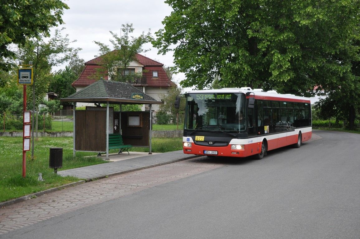 Nov Hu, konen. Autobus SOR . 577. 7. ervna 2020