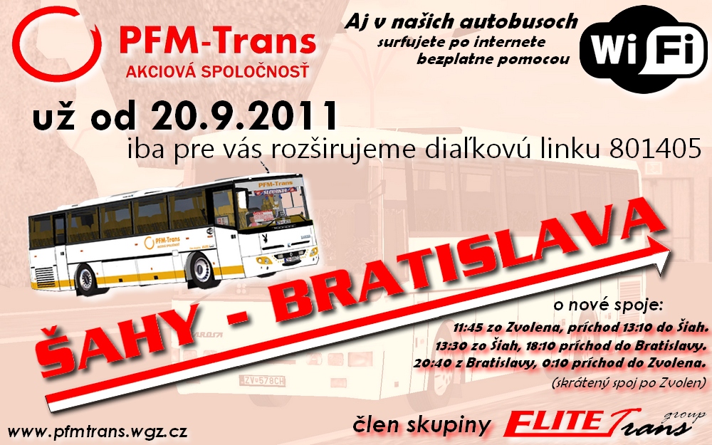 Rozirujeme linku ahy - Bratislava o nov spoje!