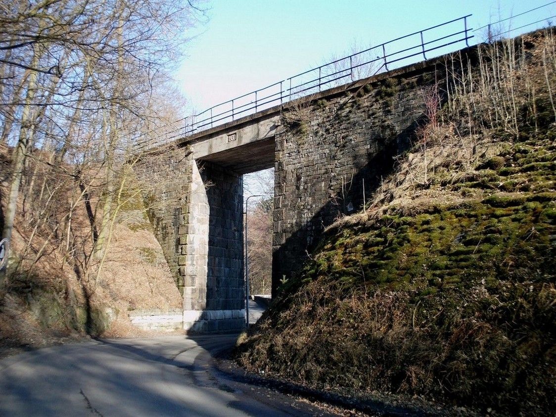 eleznin most z roku 1933, na pomez Roztok a Kivokltu, 9.2.2011