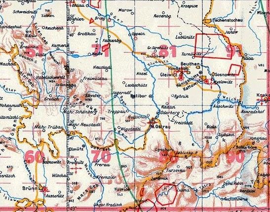 Leteck navigan mapa 1940 (vez)