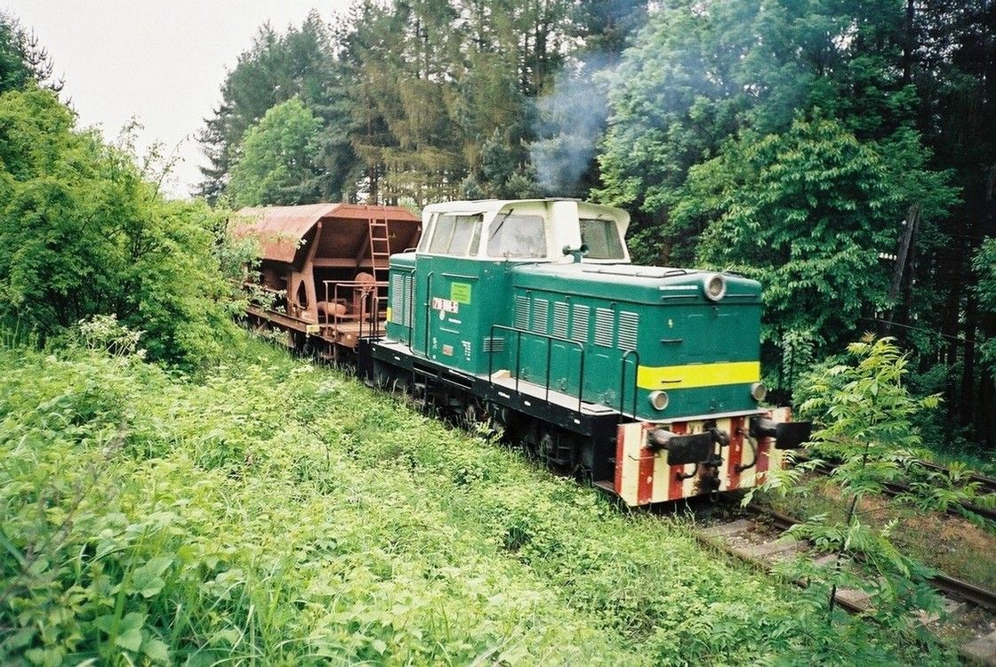 Postrkuj�c� 710.866 na vle�kov� koleji rovnob�n� s trat� 120, 2.6.2004