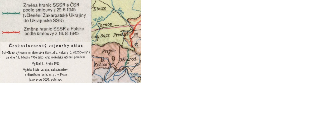 mapka okoli ڞhorodu (Československý vojenský atlas 1965)