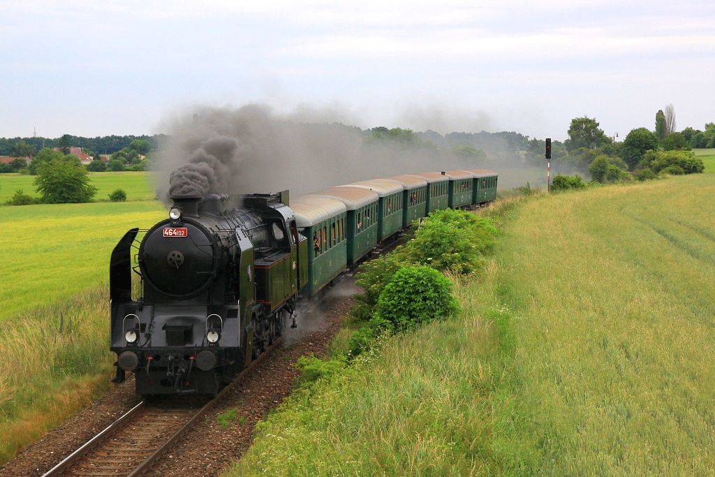 464.102, Mezinrodn setkn provoznch parnch lokomotiv, Unho - Kladno, 22.6.2014