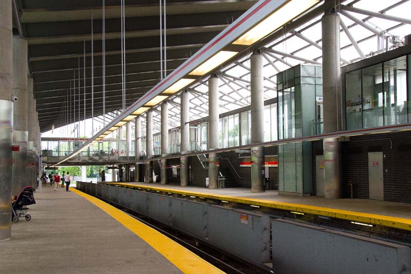 Souasn podoba stanice Ashmont - konen a pestup na tramvaj do Mattapanu
