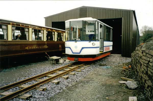 GB Car 11 by the Carriage Shed at Dinas on the Welsh Highland Railway