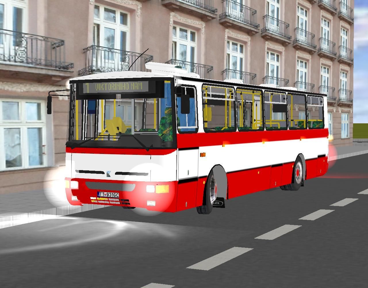 Linka 1, Karosa B732.1654 smeruje po �pa�inskej na Viktor�nho n�m.