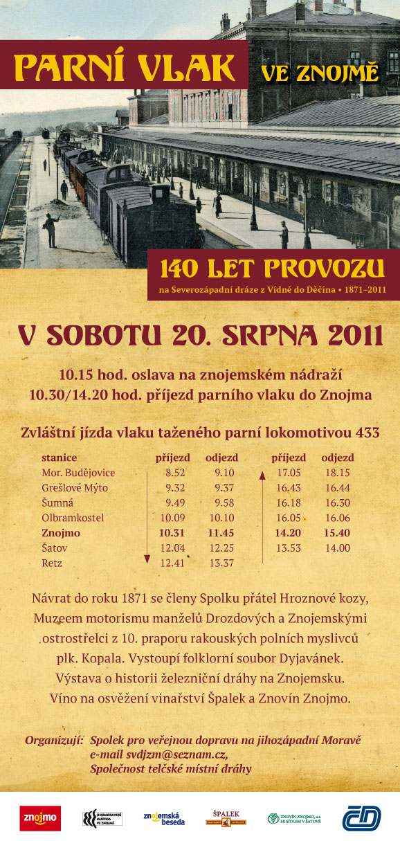 Vro trat Znojmo-Jihlava 140 let provozu