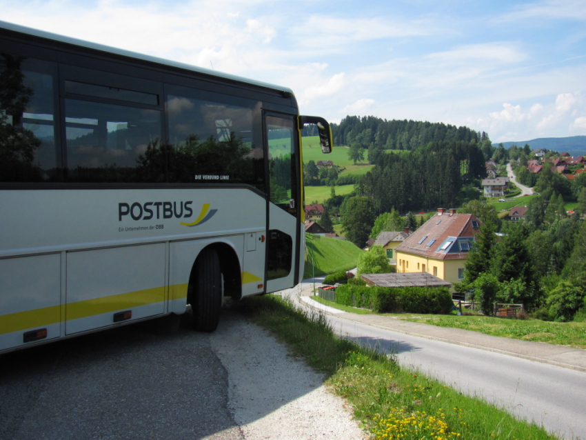 Autobusov ndra v msteku Birkfeld (Rakousko, spolkov zem trsko)