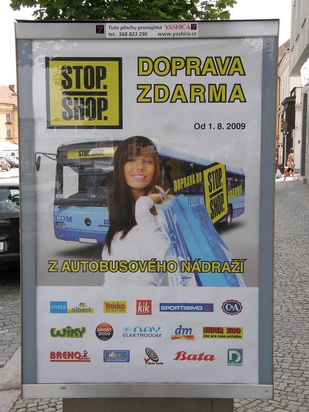 Reklama na SSbus na Karlov� n�m�st�