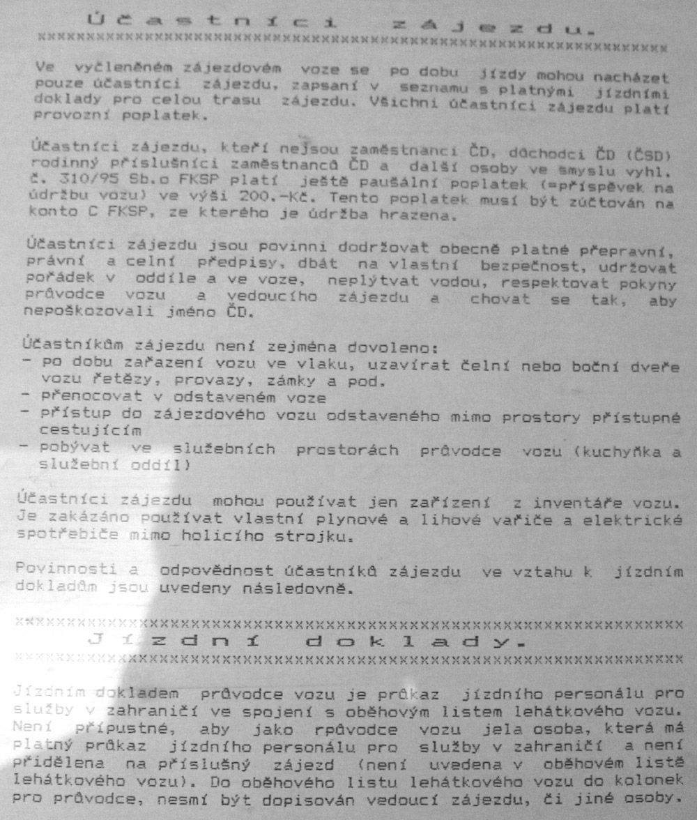 ��astn�ci z�jezdu 1