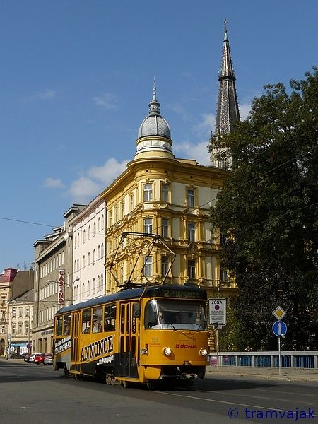 Progress ev.�. 155 kles� z centra p�es Ml�nsk� potok na �i�kovo n�m�st�