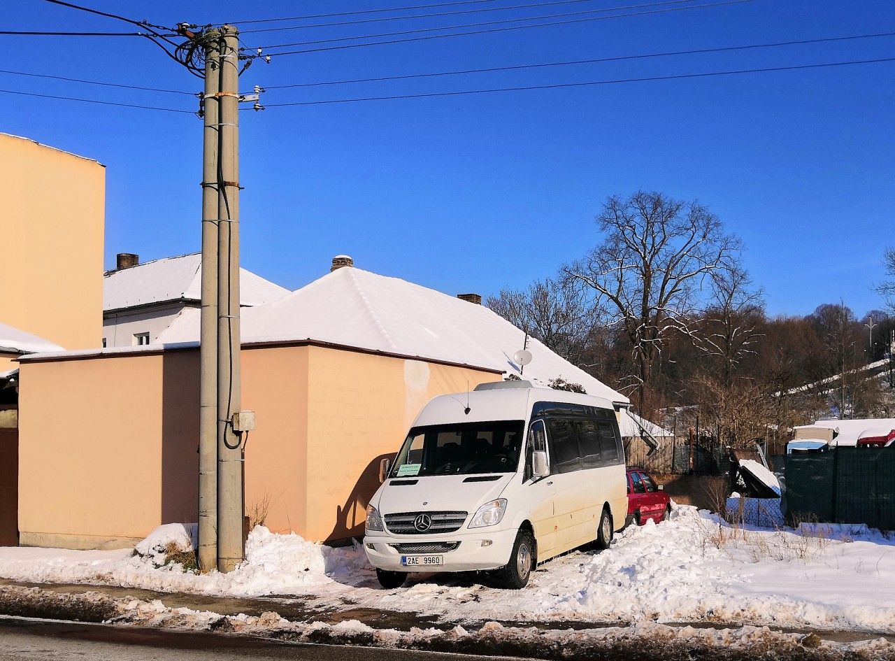 MB Sprinter zaparkovan v Moravsk Chrastov