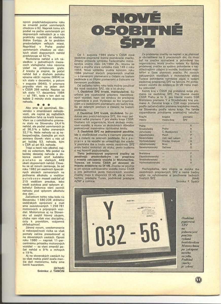 Nov osobitn PZ, asopis STOP 6/1985
