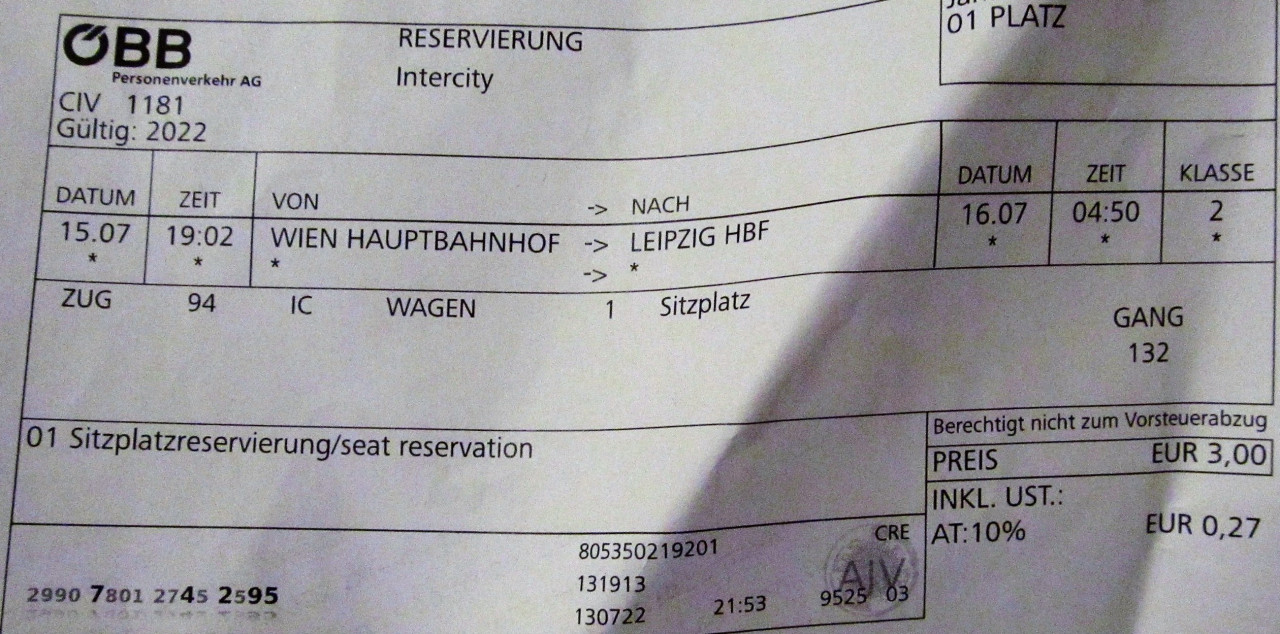 ... take zbyten byla i rezervace pro non IC v seku Wien - Leipzig