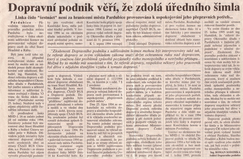 Pardubick noviny, 3. nora 1995