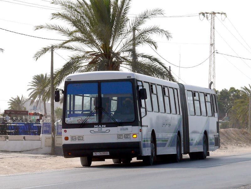 Regionln doprava na ostrov Djerba v Tunisu