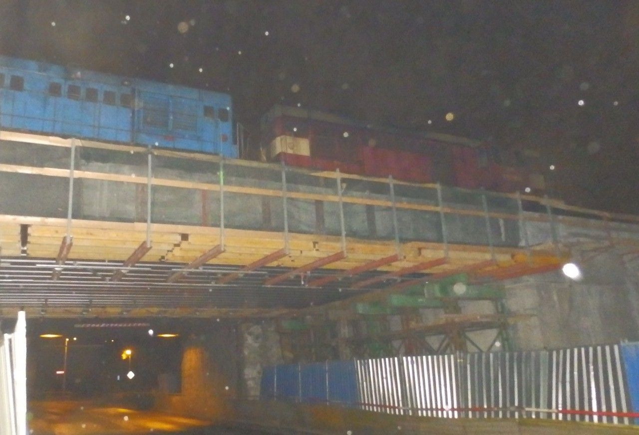 Prvn vlak na most V Korytech 22.11.2018