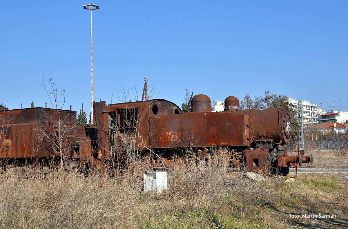 jedna z nkolika parnch lokomotiv v depu Thessaloniki_27.1.2017