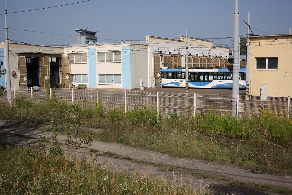 Pohled do vozovny Moravsk Ostrava z linky S6