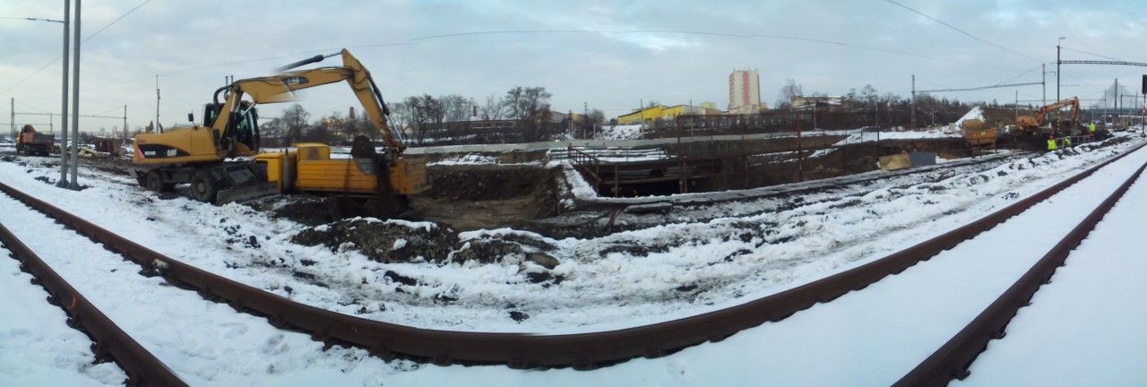 Praha-Zahradn Msto: most Prbn 5.2.2019