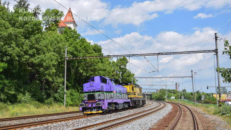 Ponorkov Borvka 730 624-4 a melk 770 541-1 spolenosti KDS Kladno pod Zlchovem 12.6.2017.