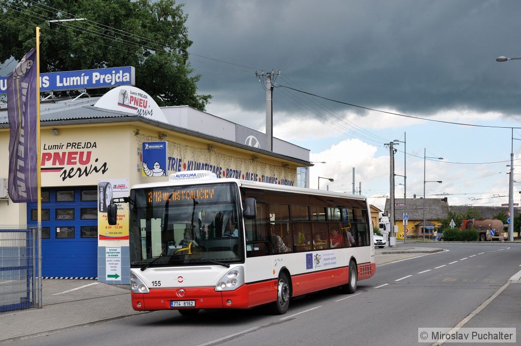 Ev. . 155 (Irisbus Citelis 12M) v ulici Pemyslovc.