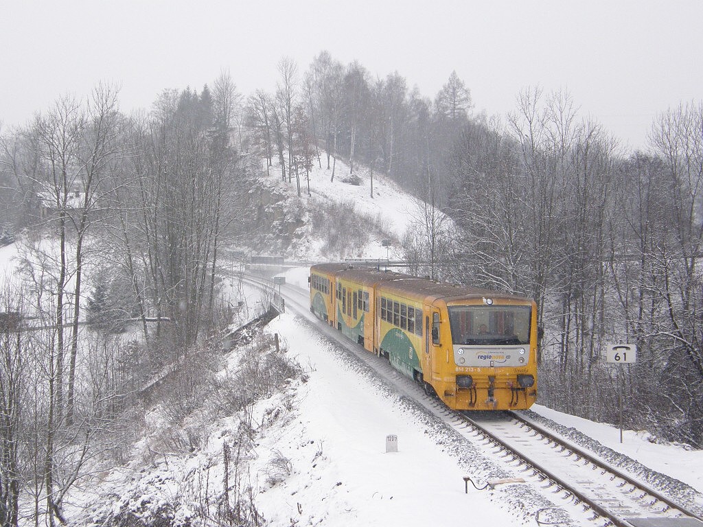 814-213 s Os.vlakem 5405 v Dolnkch 19.12.2009 foto-M.ich