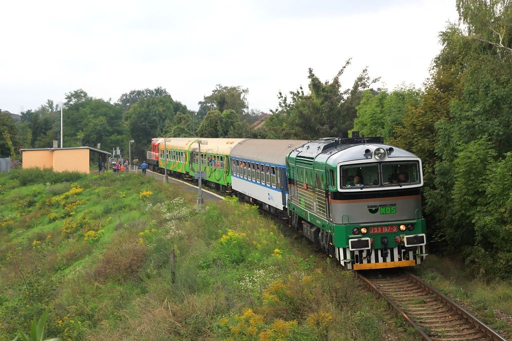 Protokol�rn� vlak do skanzenu Mayrau, Kladno - �vermov, 13.9.2014