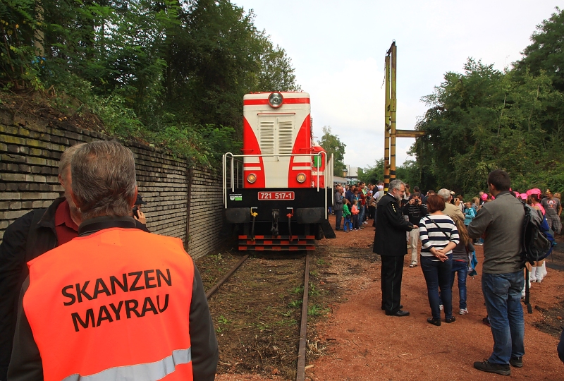 Protokol�rn� vlak do skanzenu Mayrau v are�lu Mayrovky, 13.9.2014