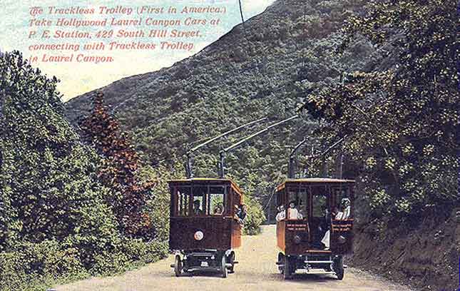 USA The two trolleybusses were hand built in Los Angeles on Oldsmobile chassis, seated 16 passengers