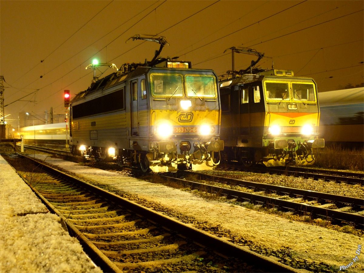 Nevlastn sestiky ped zapaenm vlak Sp1690 a Os6800 v st n.L. hl. n.