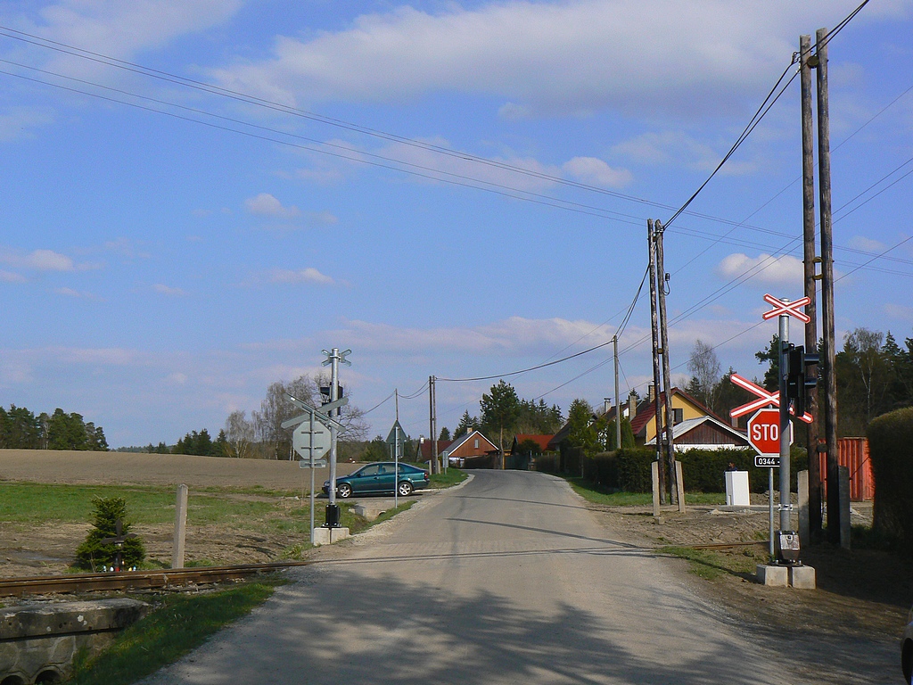 Přejezd na Bobelovce - trať JHMD (J.Hradec-N.Bystřice)