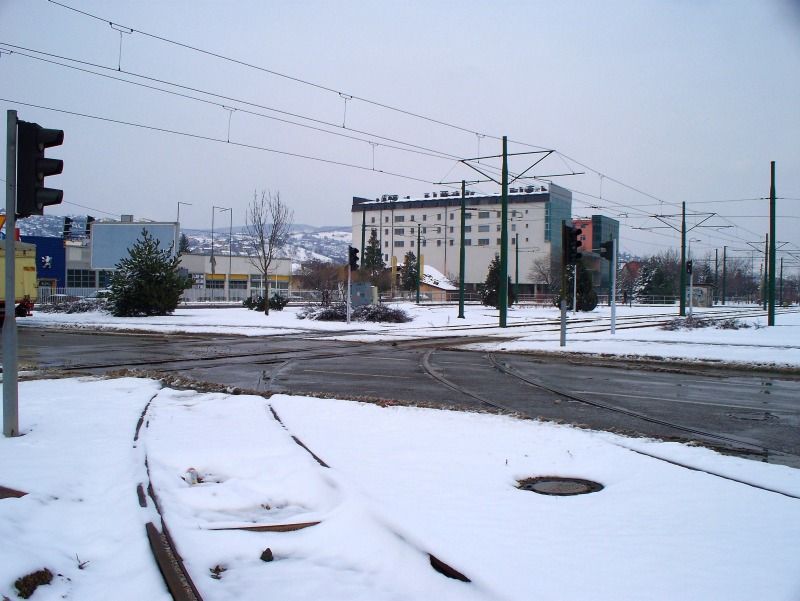Odbon oblouky nerealizovan tramvajov trati na Dobrinju