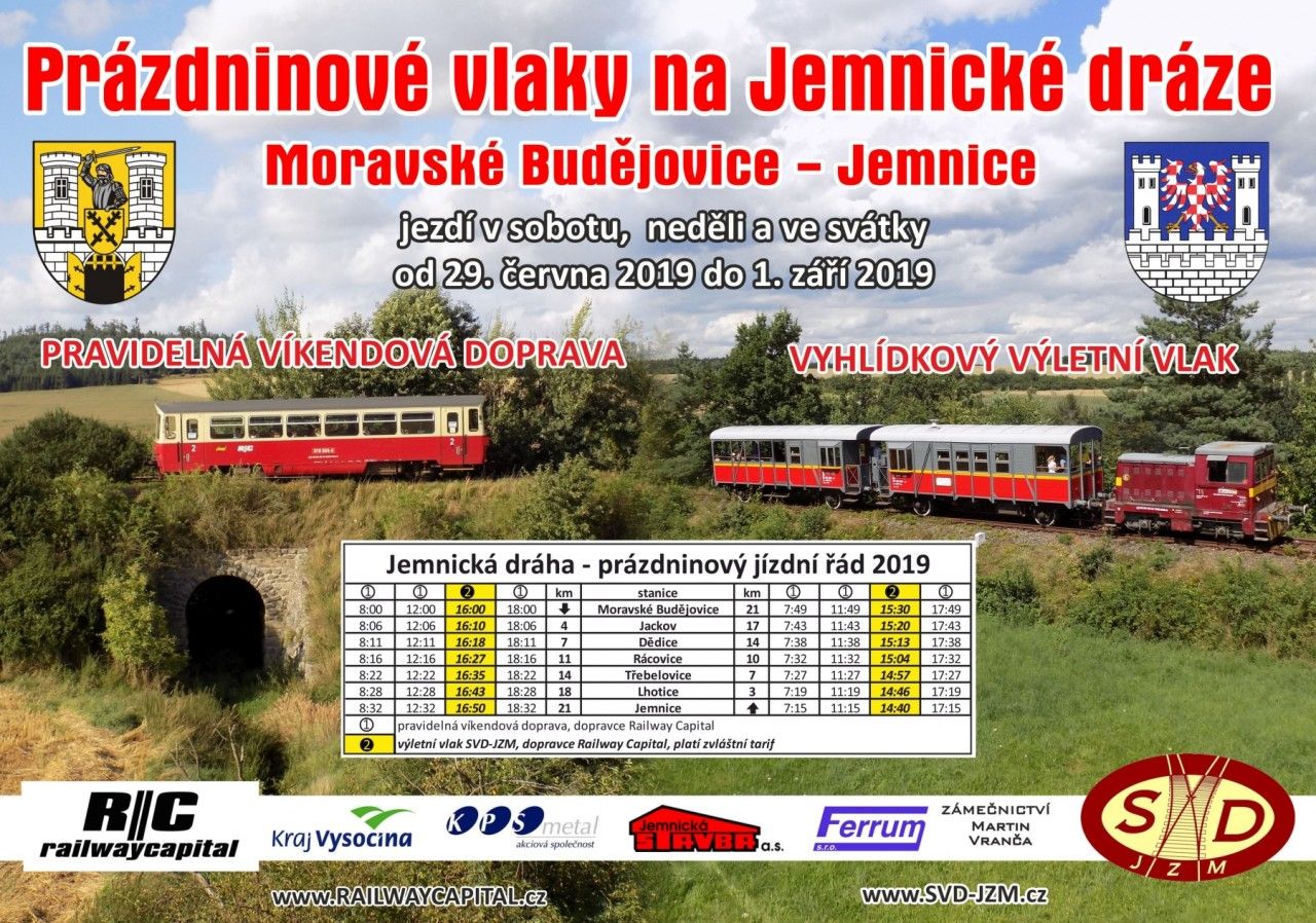 Jemnick� dr�ha, letn� vlaky