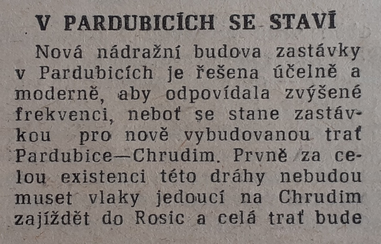 Pardubice zastvka 1. st - elezni 11/1964