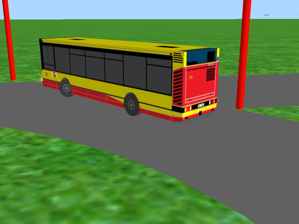 Citybus 12 m ev. . 310 po autokolsk prav se na zkuebn jzd prohn po okol nmst R.
