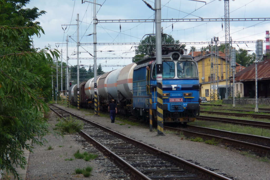 Lamina 230 056-4 pevzala vlak do Plzn - 11 vagn