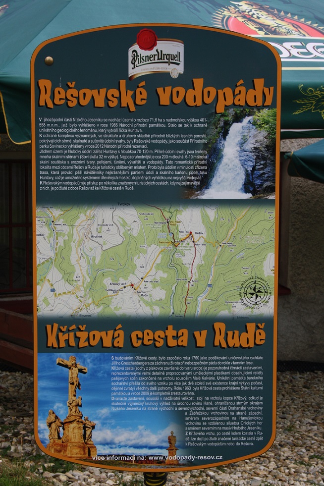 Informan tabule o Reovskch vodopdech a Kov cest